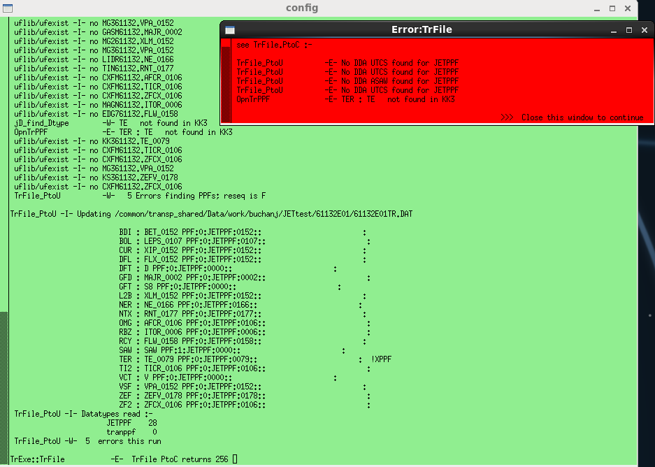 Error in Config Step