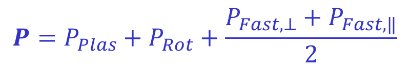 Expression for pressure used in equilibrium solver.