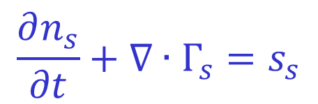 Local Particle Balance Equations