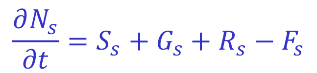 Global Particle Balance Equations