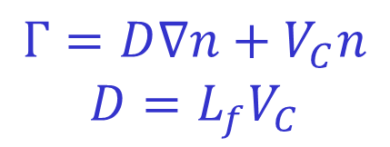 Predictive Expression for Particle Flux